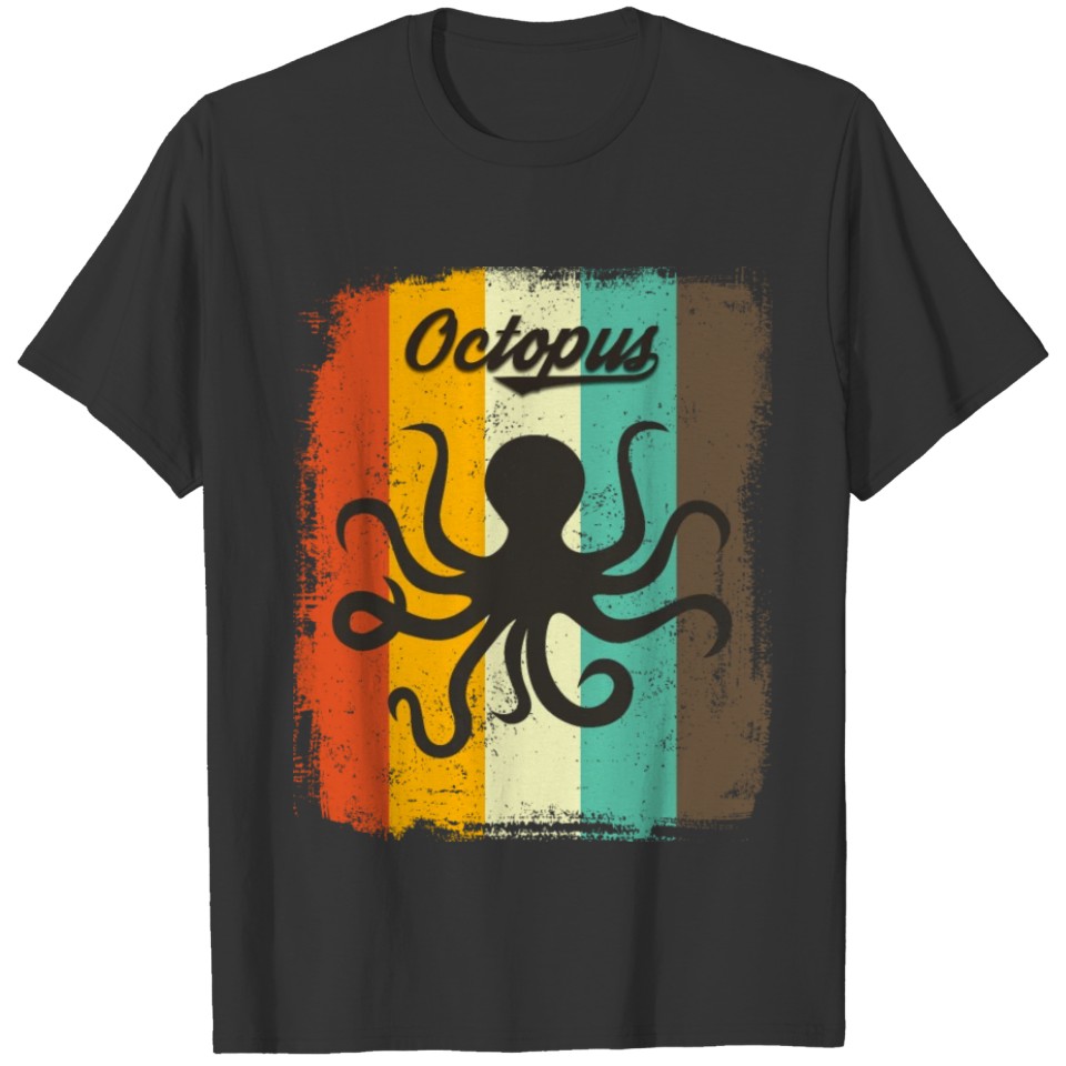 Octopus Retro 70s Vintage Sea Animal Lover Gift T-shirt
