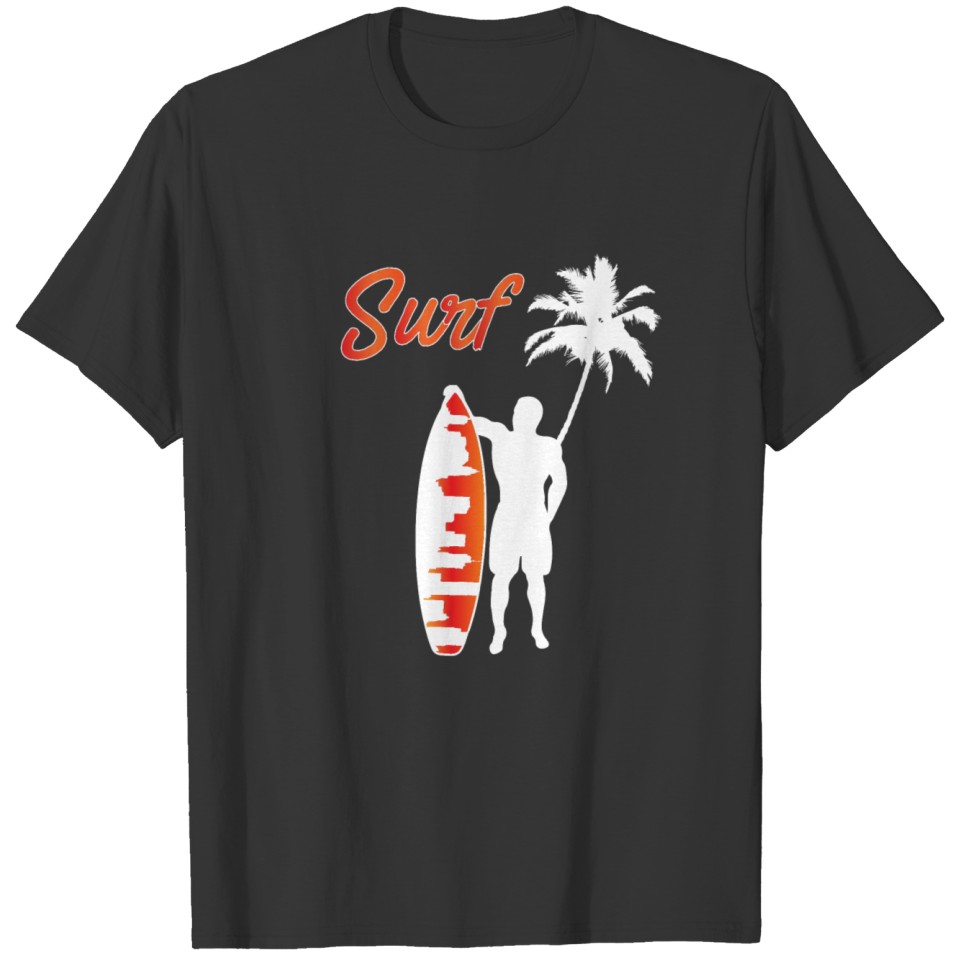 Surf City Surfer Beach Sea Wave T-shirt