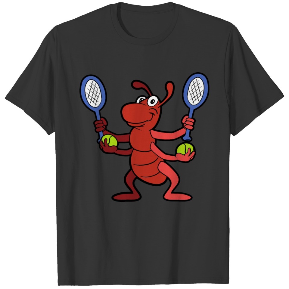 Cute Funny Cool Ant Badminton T-shirt