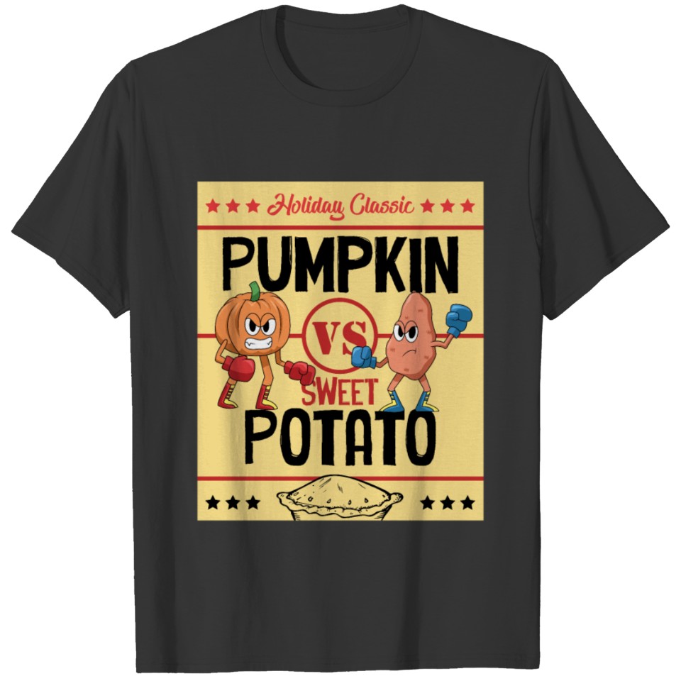 Holiday Fight Card -Pumpkin Pie vs. Sweet Potato T-shirt