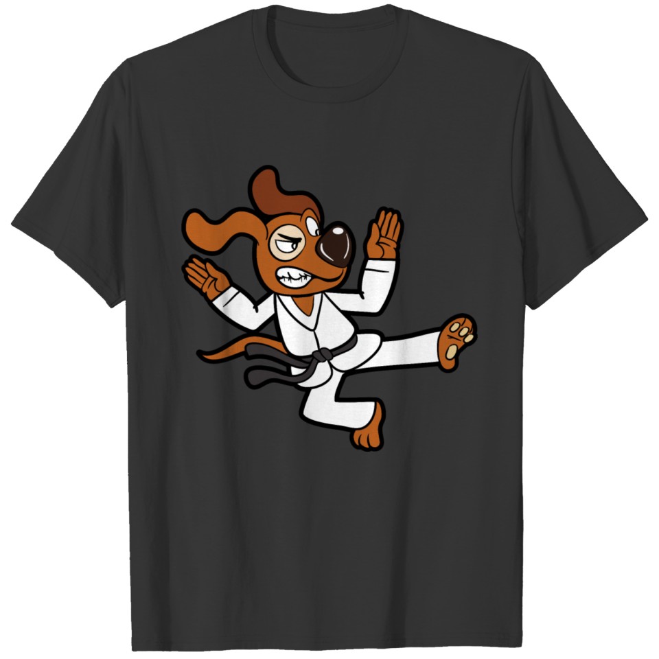 Dog Karate Fighter Martial Arts T Shirts