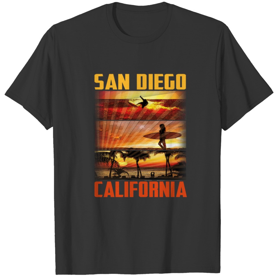 California San Diego Beach T Shirt T-shirt