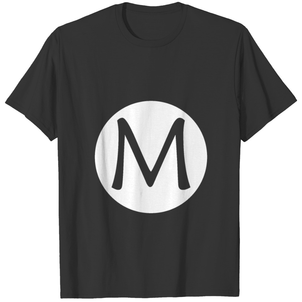 Alphabet M Latter M icon T-shirt