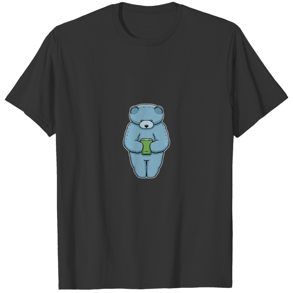 Blue Teddybear Gamer Gamepad Bear Nerd Geek T Shirts