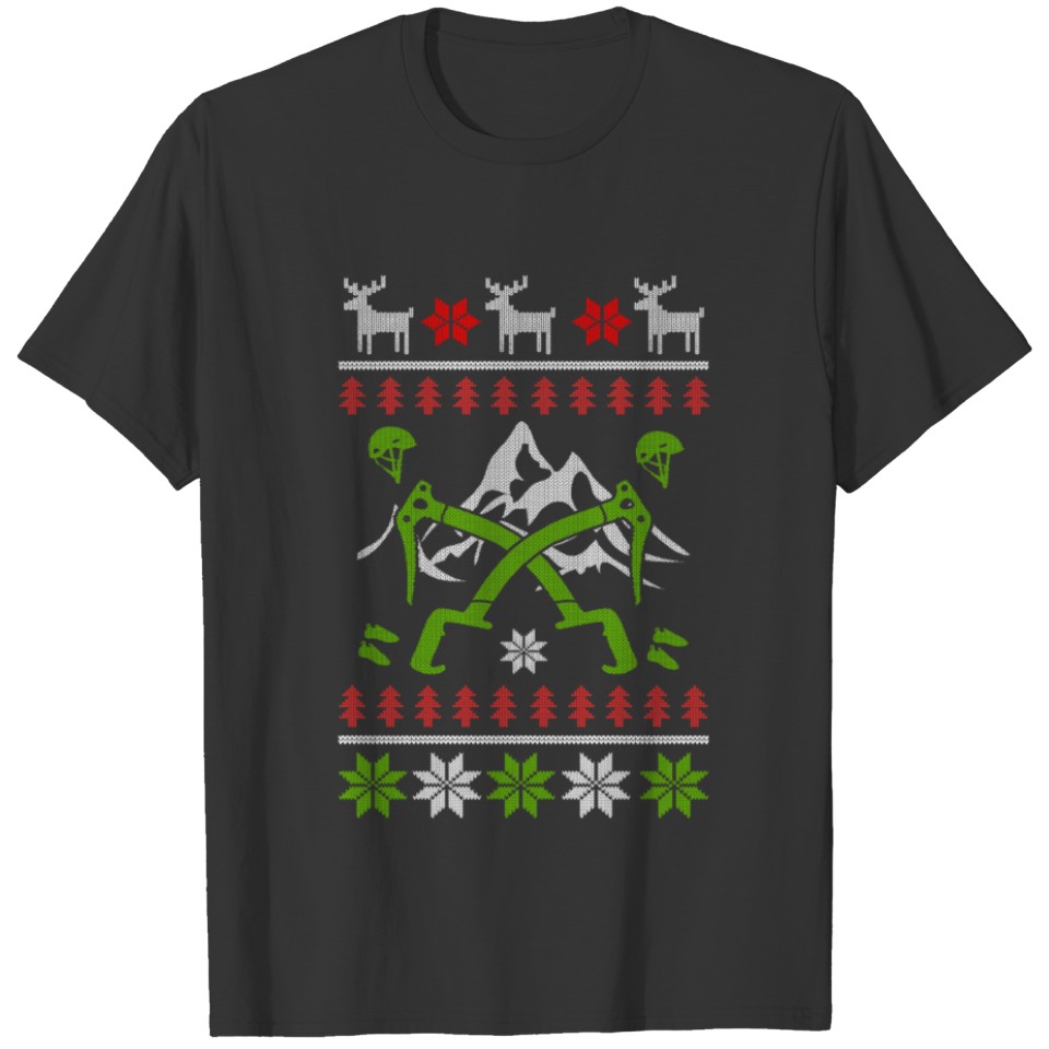 Climbing Shirt - Mountains - Ugly Christmas T-shirt