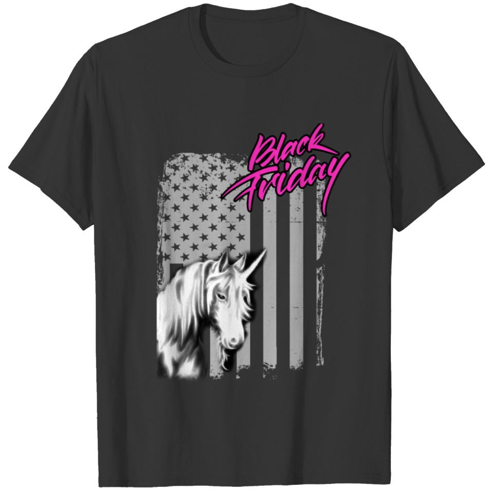 Stars&Stripes Black Friday Unicorn Gift Patriot US T Shirts