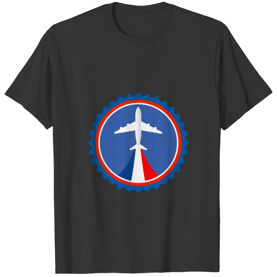 Airplane America Flag Fly Gift T-shirt