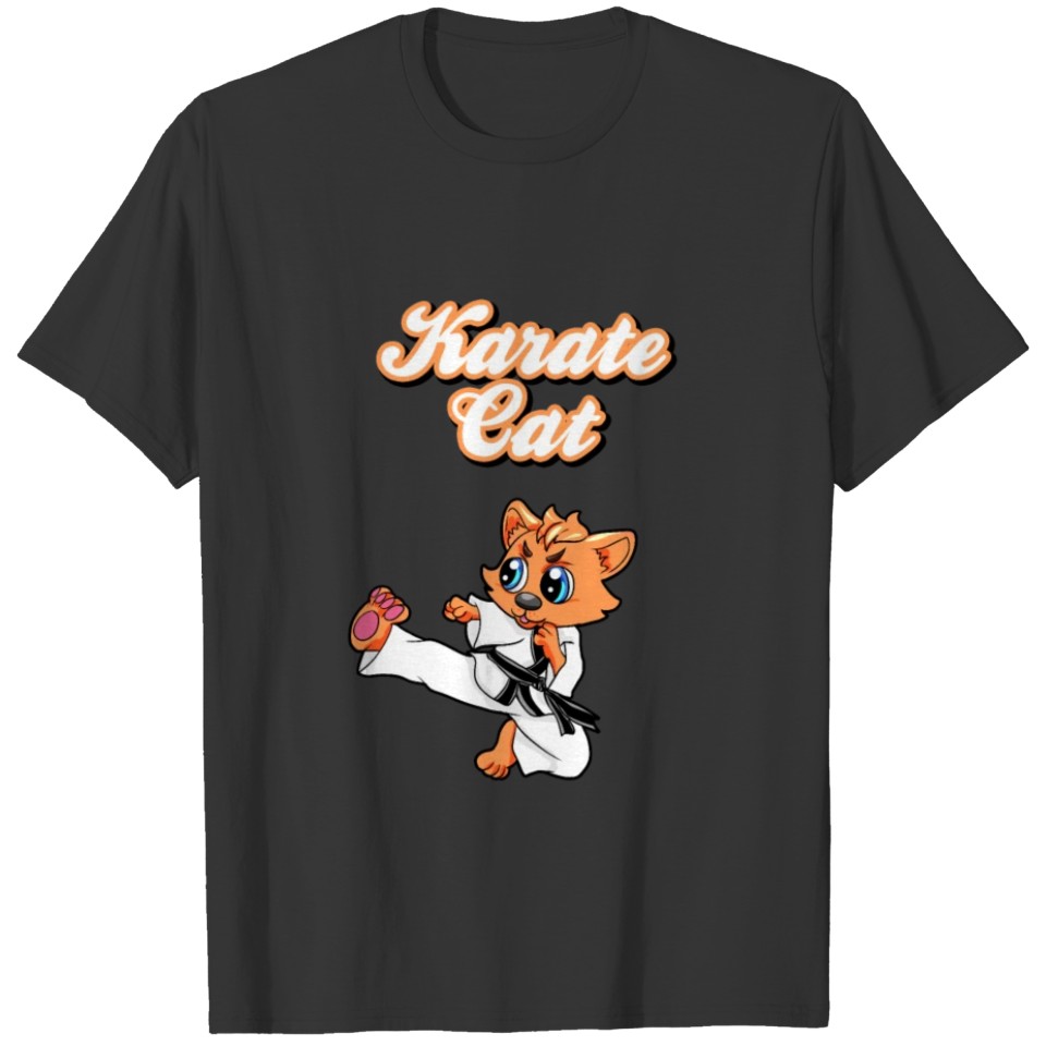 Karate Cat Kitty Cats Lover Present Son Daughter T Shirts