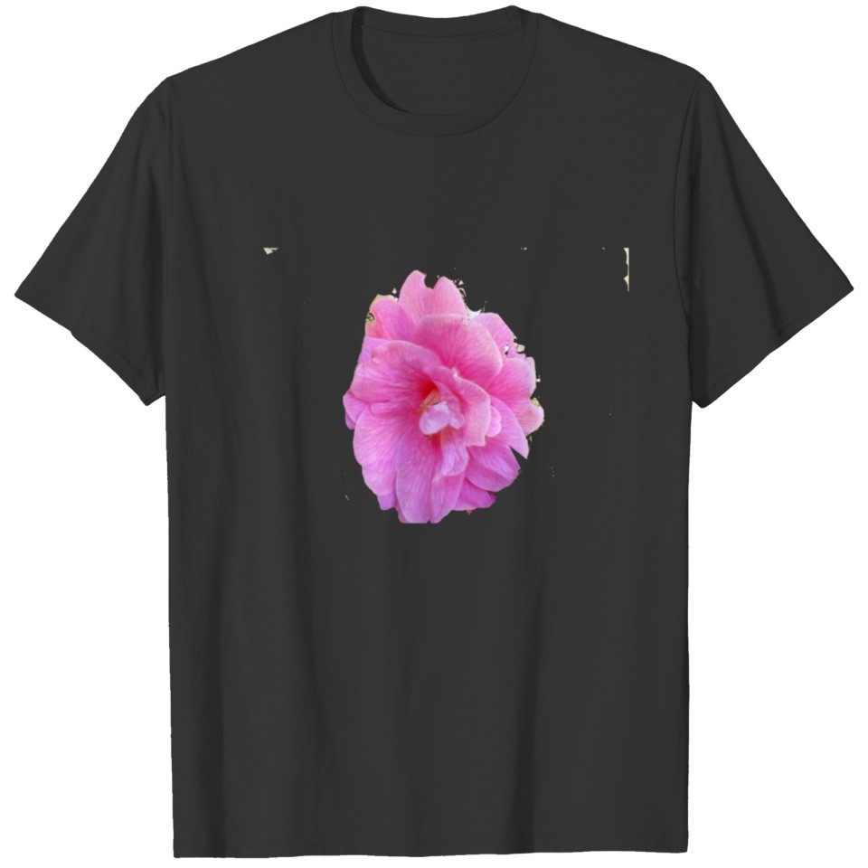 Shiny pink flower T-shirt