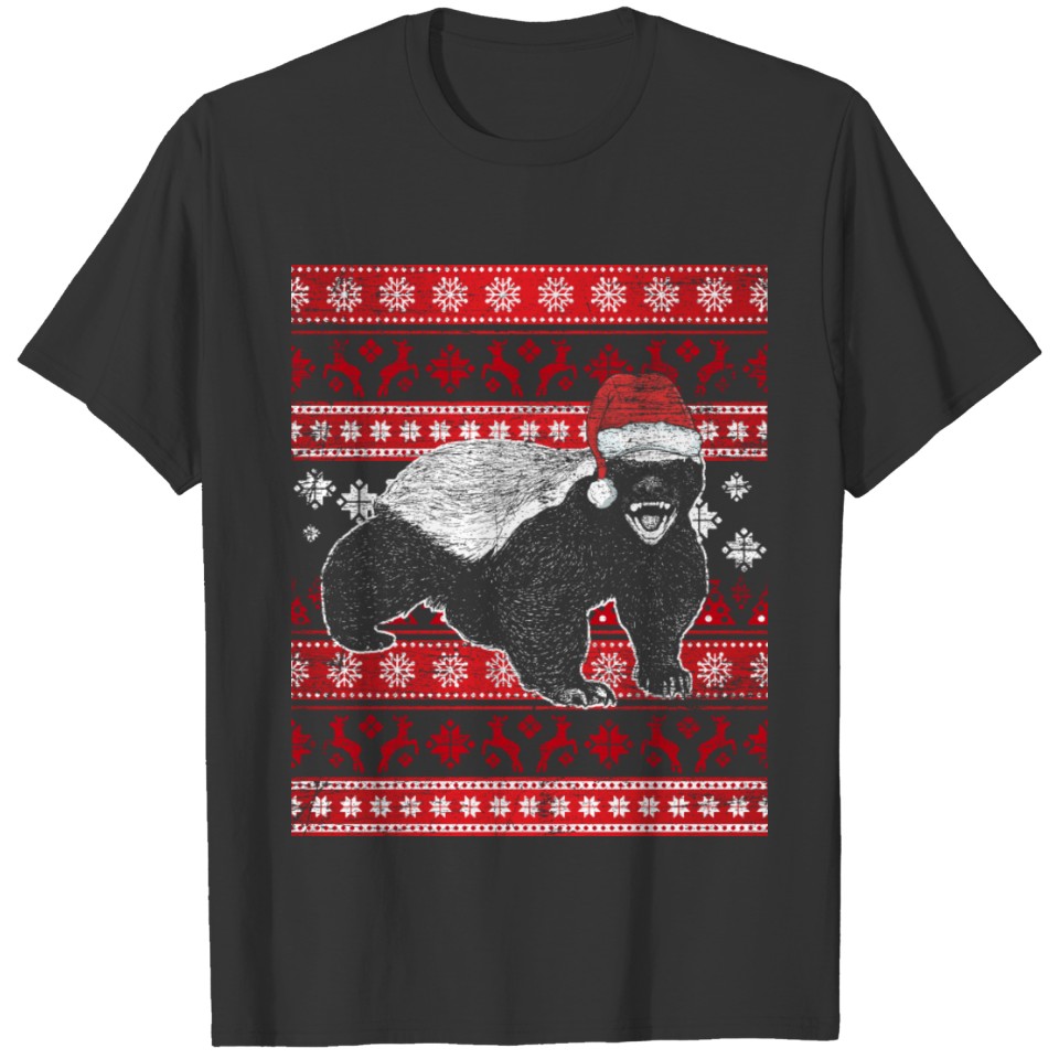 Badge Ugly Christmas Merry Xmas Animal Love Gift T Shirts