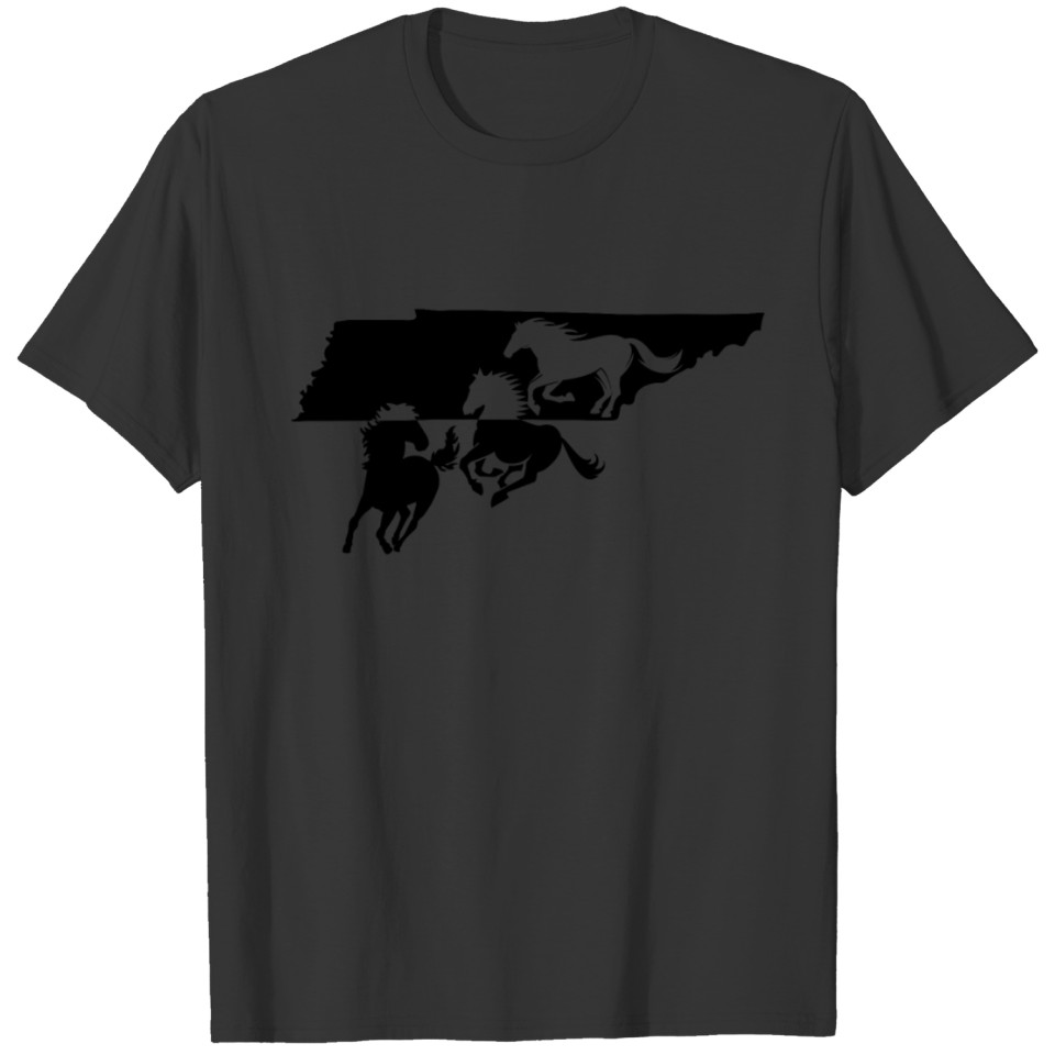 Tennessee Walker Walking Horse Lover Black T Shirts