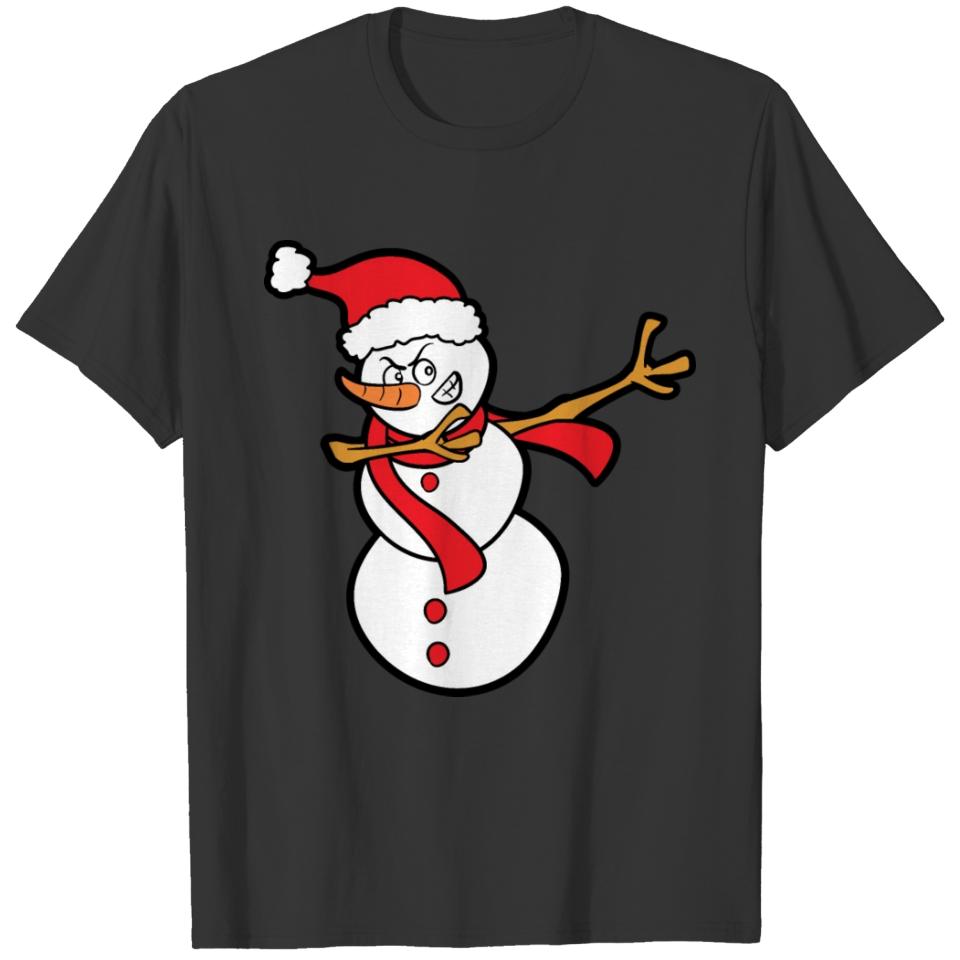 Christmas Xmas Dabbing Dab Snowman T-shirt
