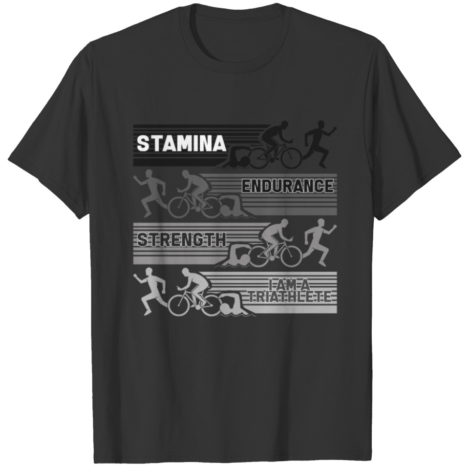 Triathlon triathlete swimming cycling running gift T-shirt
