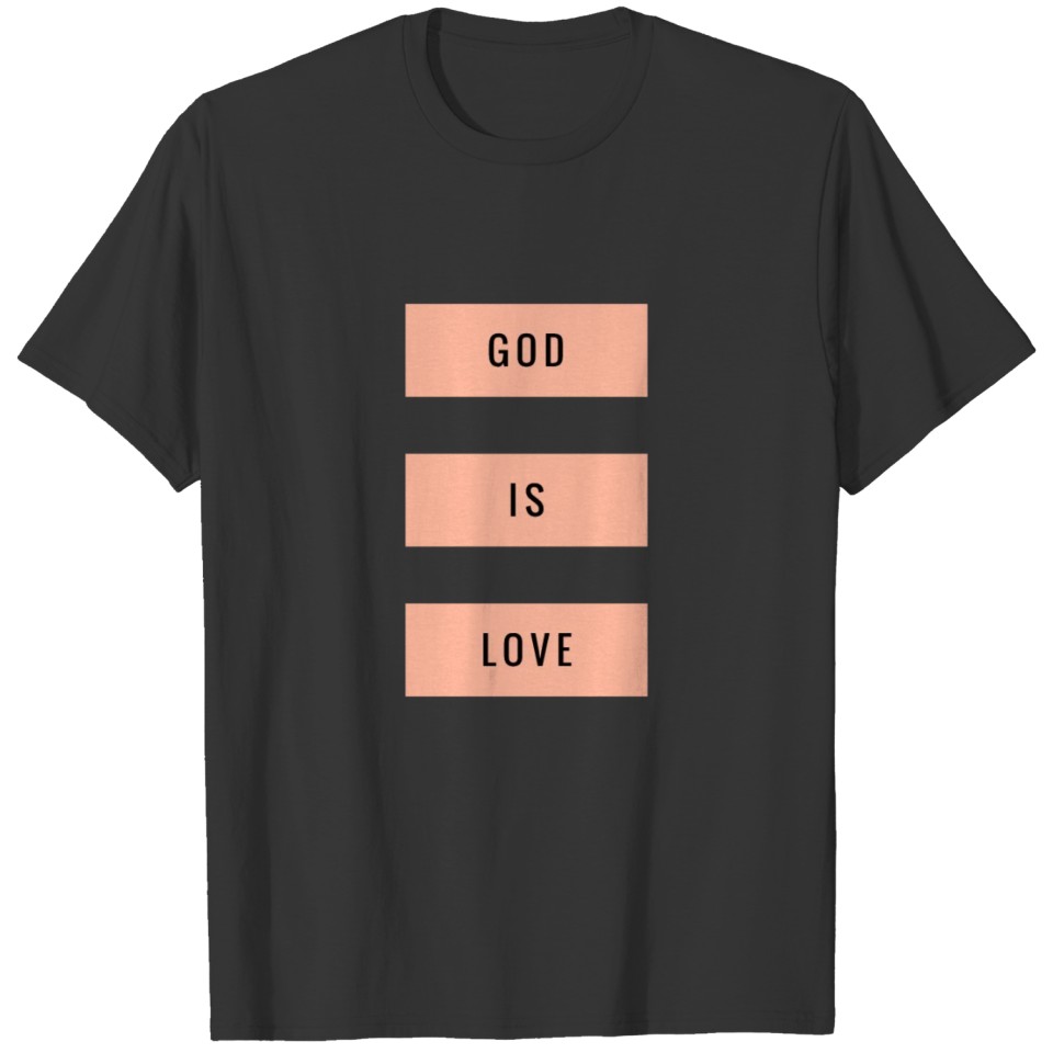 God is Love - Coral frame T Shirts