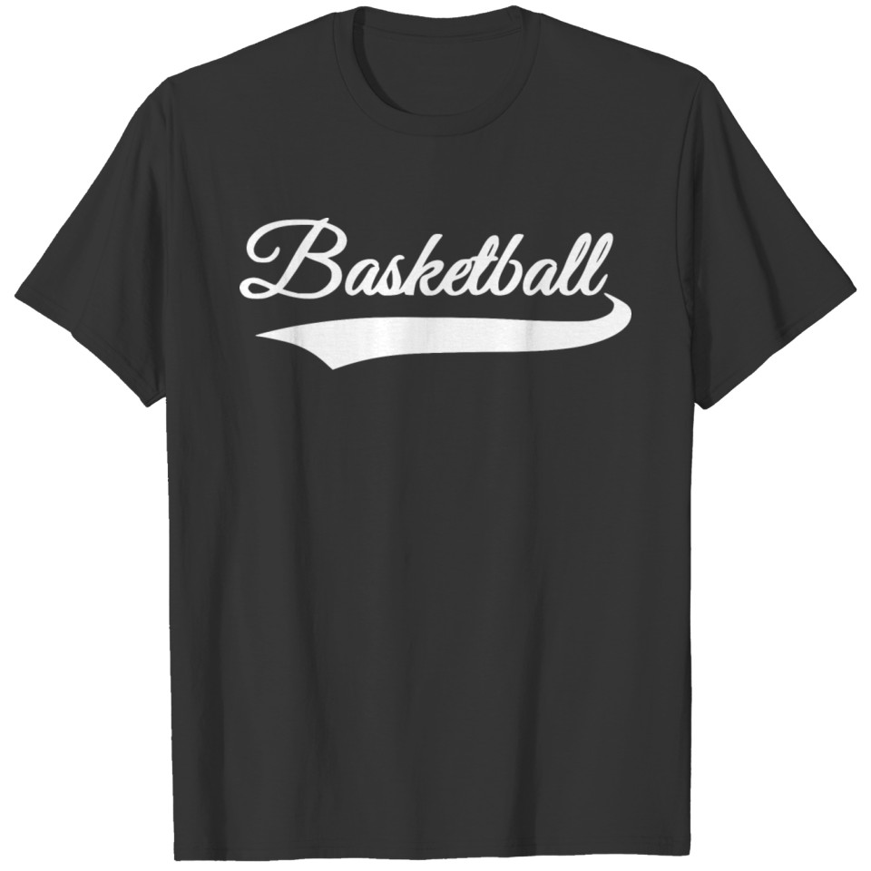 basketball design white T-shirt
