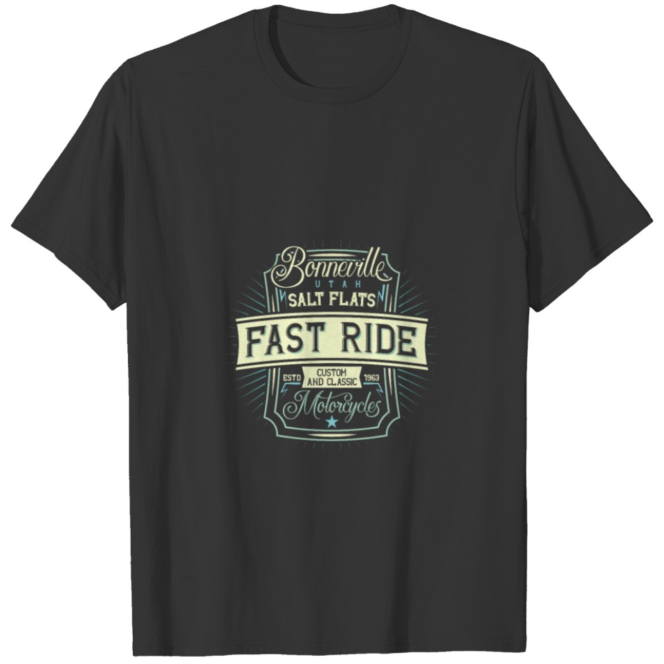 Bonneville Salt Flats Fast Ride Motorcycle Classic T-shirt
