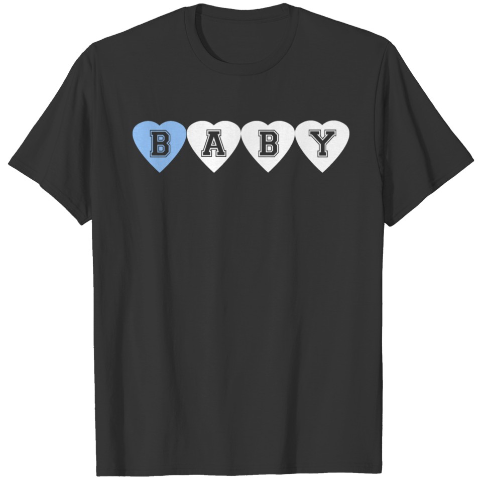 Baby Boy Birth Belly Pregnant Mother Hearts Idea T-shirt