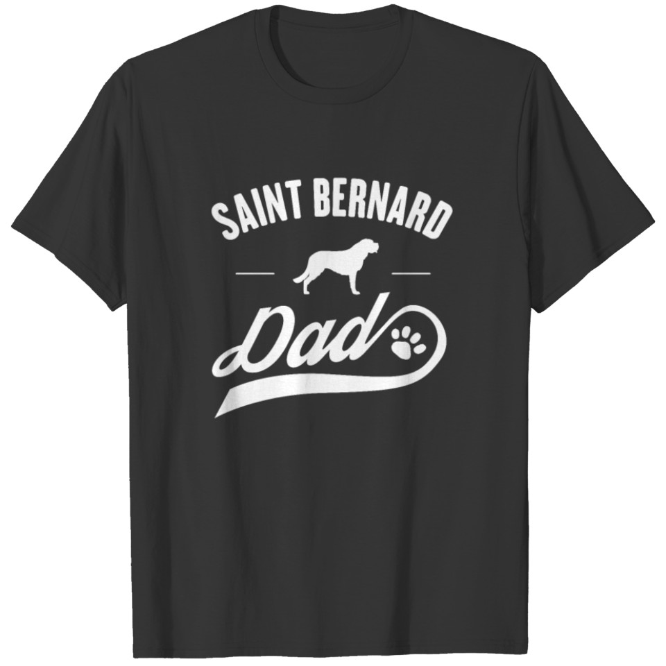 Saint Bernard Dad Cool Dog Owner Gift T Shirts