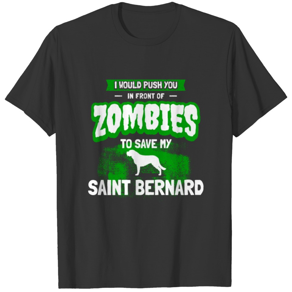 Saint Bernard Zombie Dog Owner Halloween Gift T Shirts