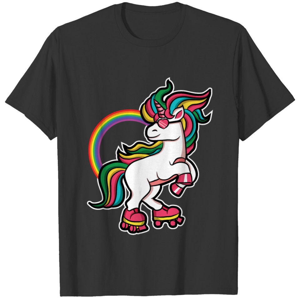 Funny Rollerblades Unicorn Roller Girl Skates Gift T Shirts