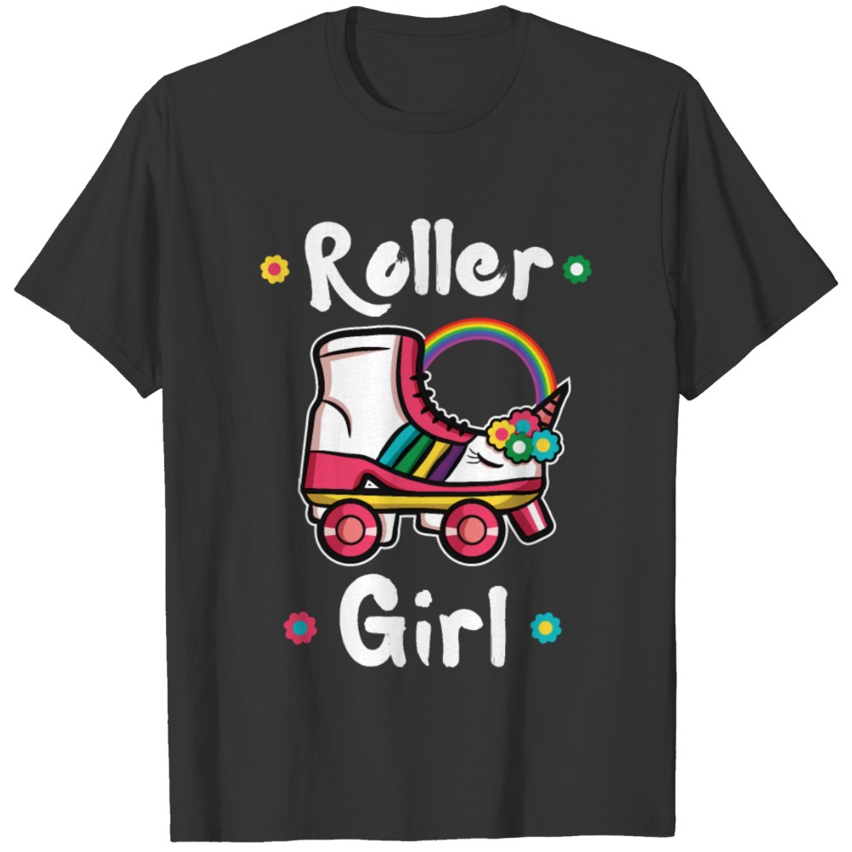 Funny Rollerblades Unicorn Roller Girl Skates Gift T Shirts