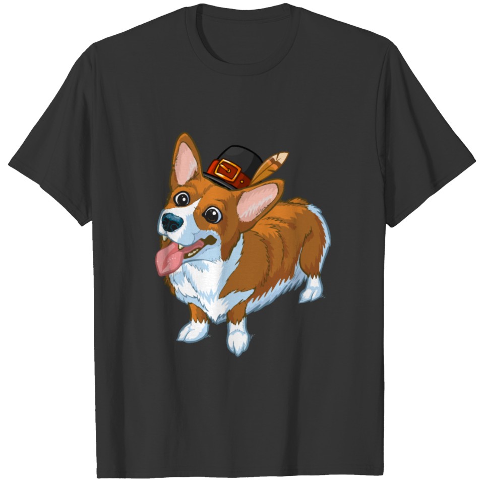 Corgi Thanksgiving T Shirt T-shirt