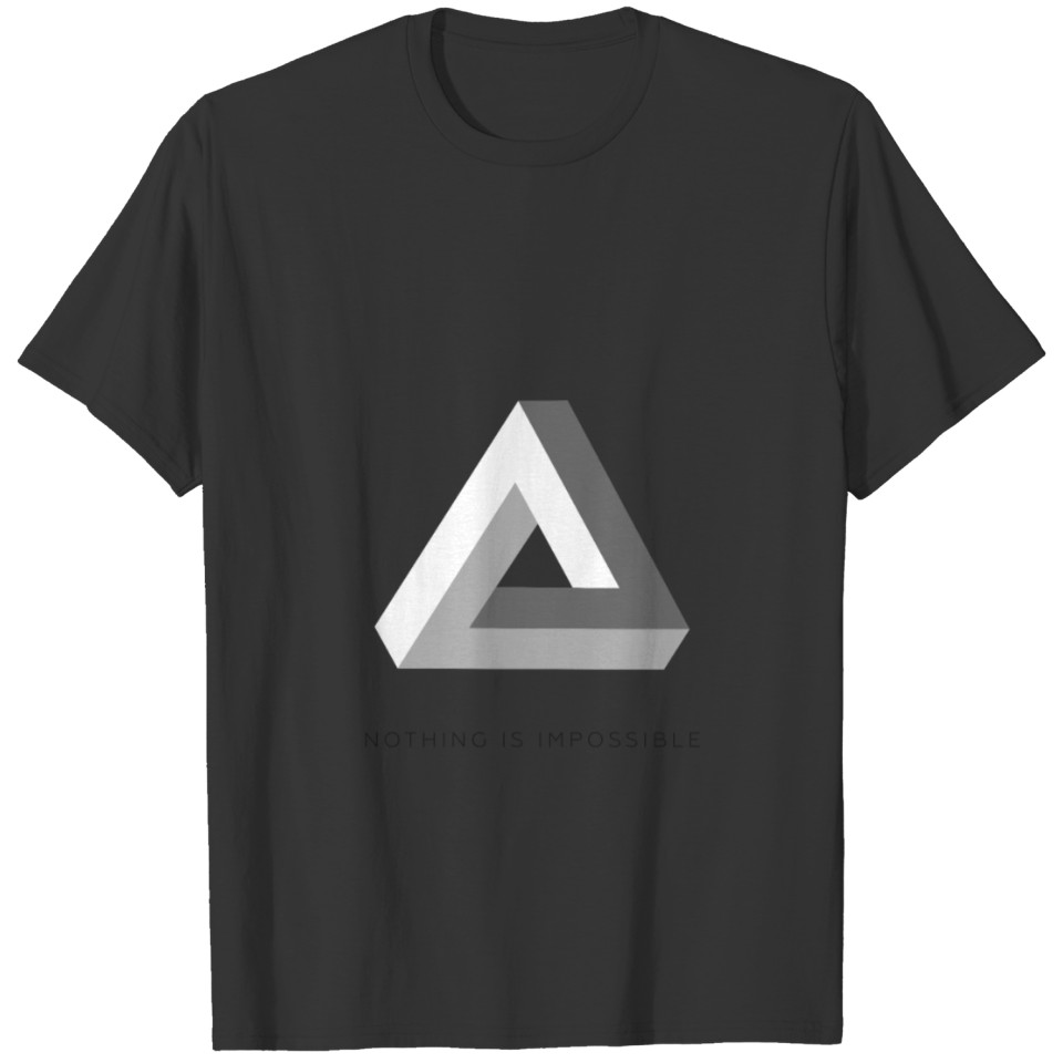 triangle | nothing is impossible optical illusion T-shirt