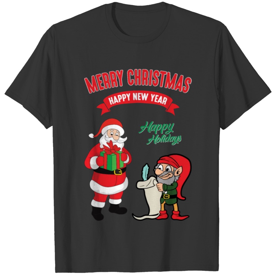 Funny Cool Cute Christmas Xmas Santa Claus Gifts T-shirt