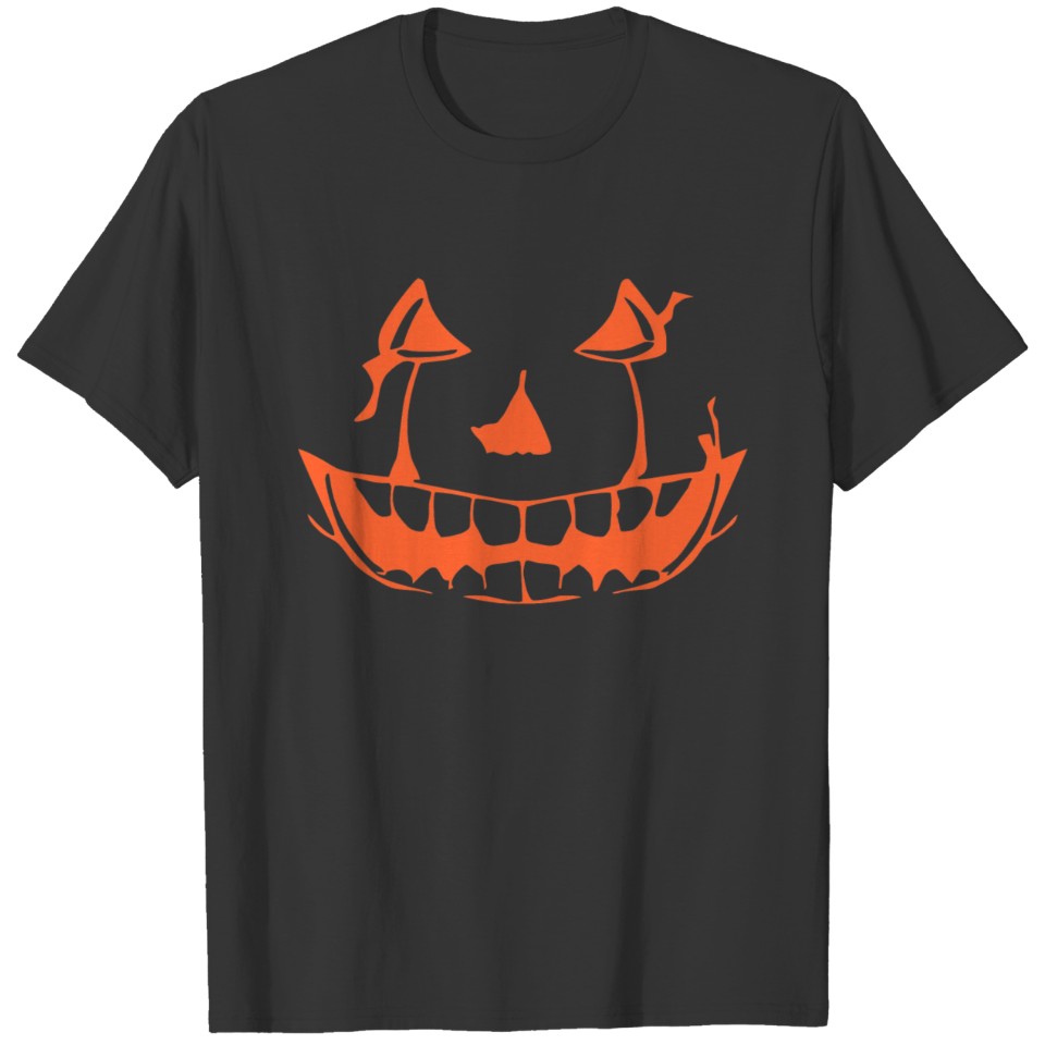 Evil Pumpkin Face Halloween T-shirt