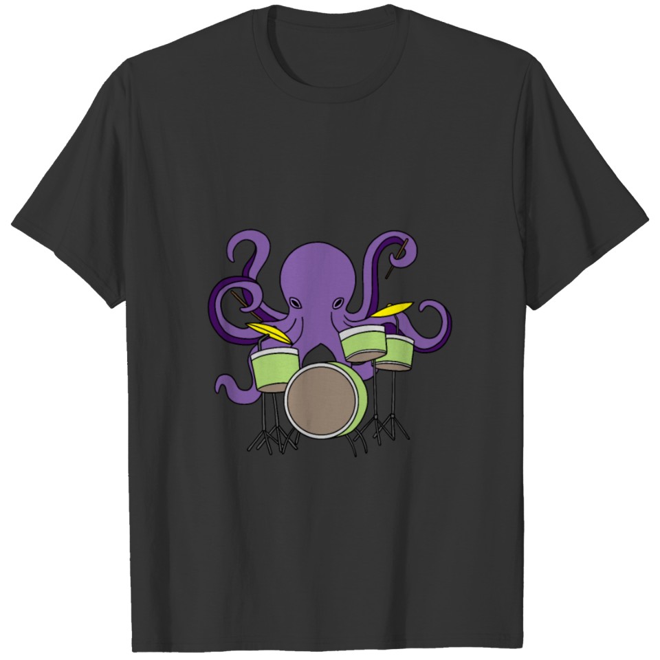 octopus drummer Drum Player Son Daughter gift T-shirt