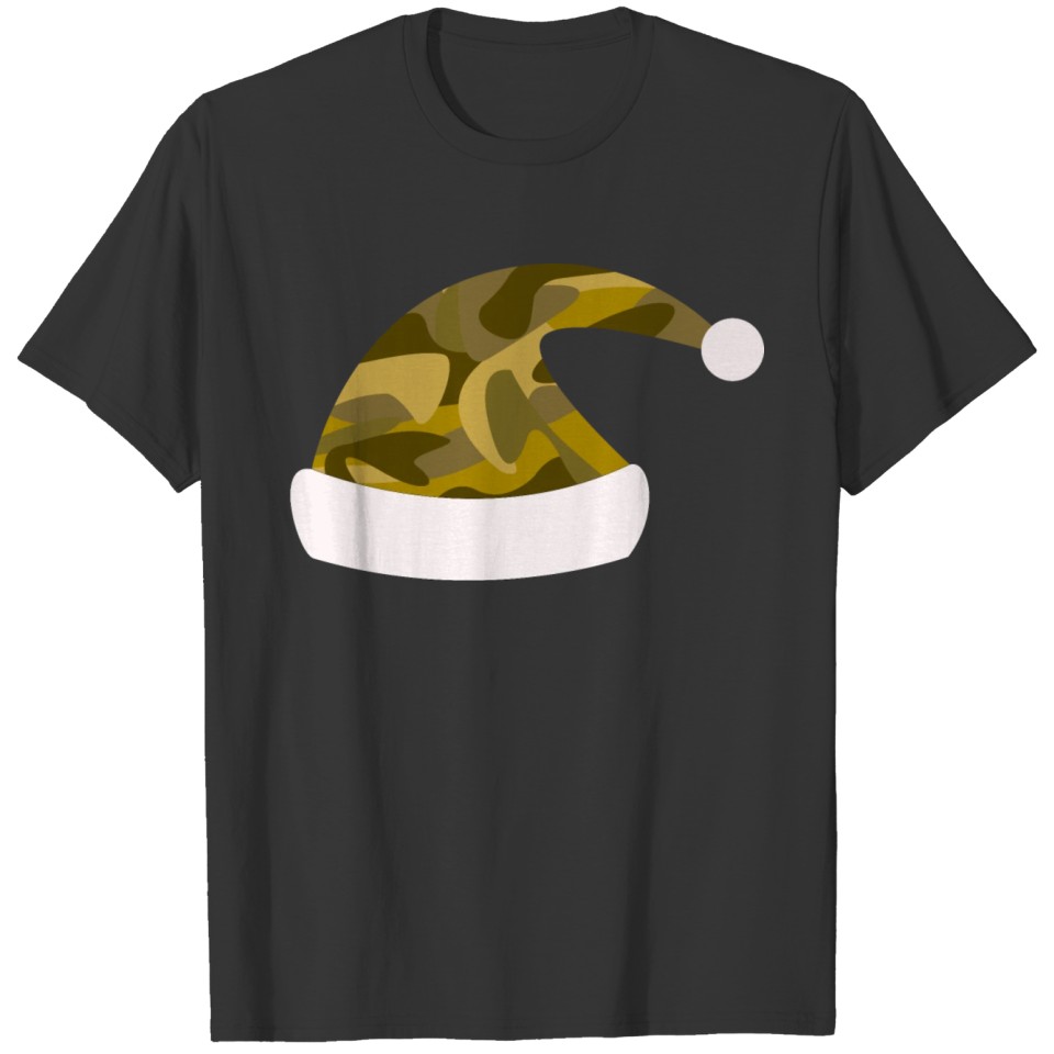 Christmas hat camouflage Merry X-mas giftidea T-shirt