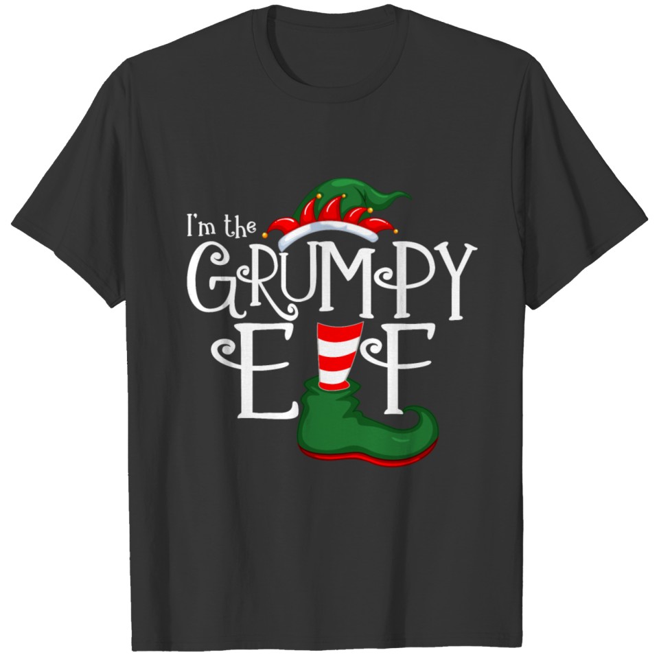 Grumpy Elf Funny Matching Family Christmas Tshirt T-shirt