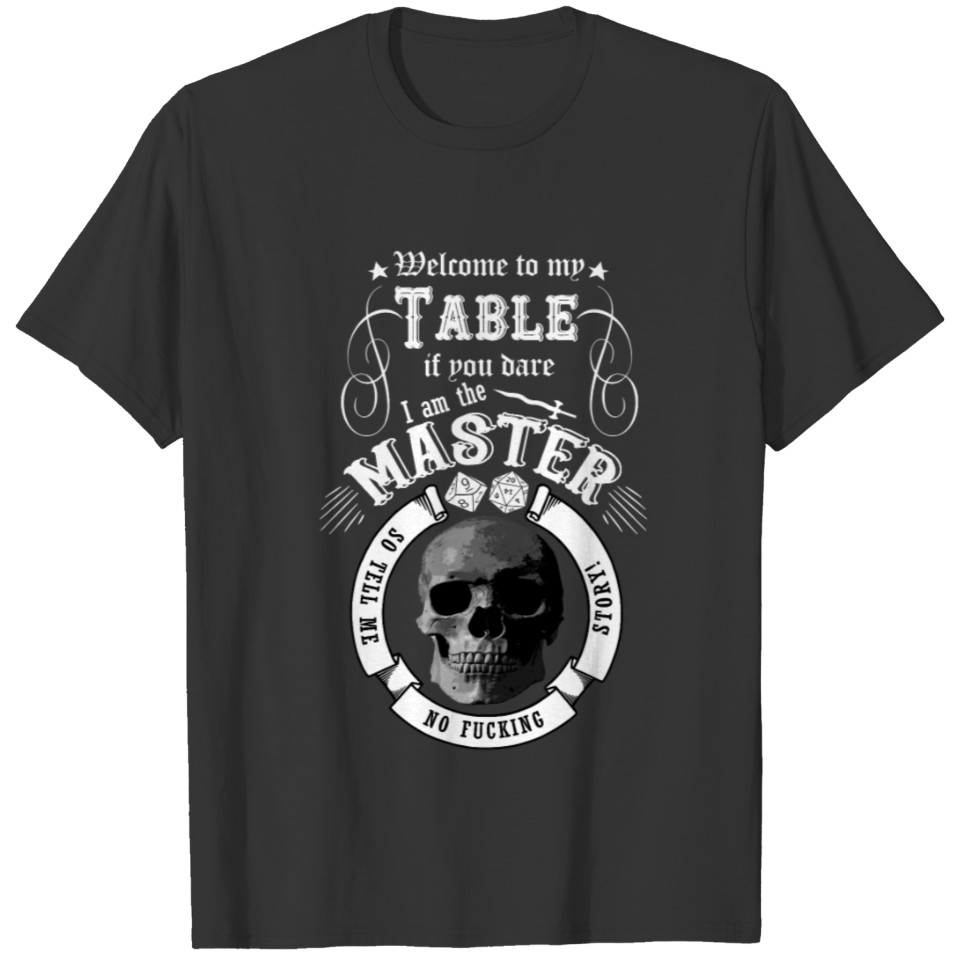 Table Master Boardgame RPG funny Skull Gift Idea T-shirt