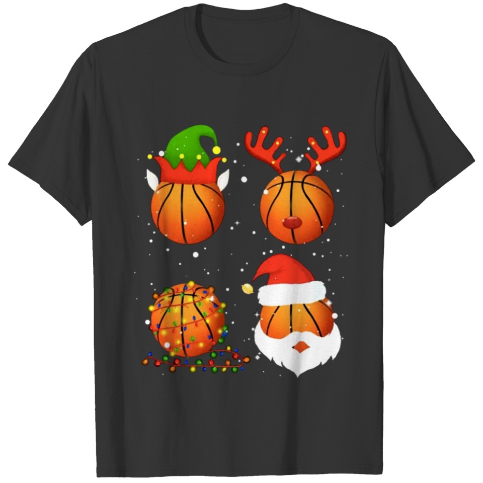basketball snow december festival basketball T-shirt