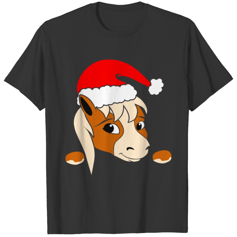 cute animal christmas santa hat T Shirts