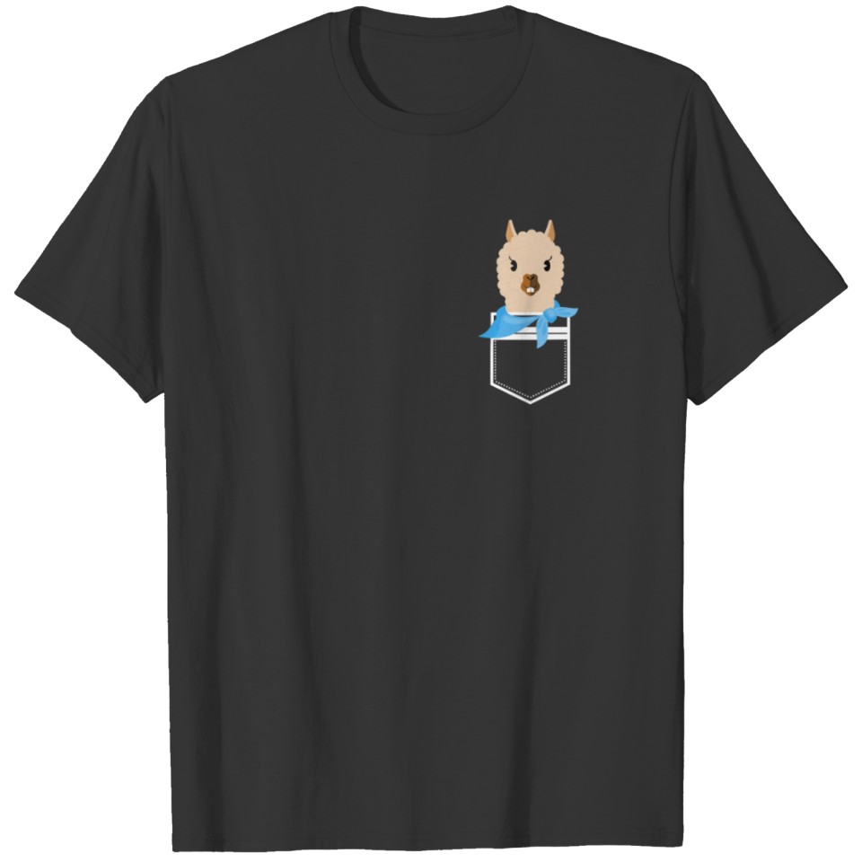 Cute Pocket Alpaca Llama Animal Gift T Shirts
