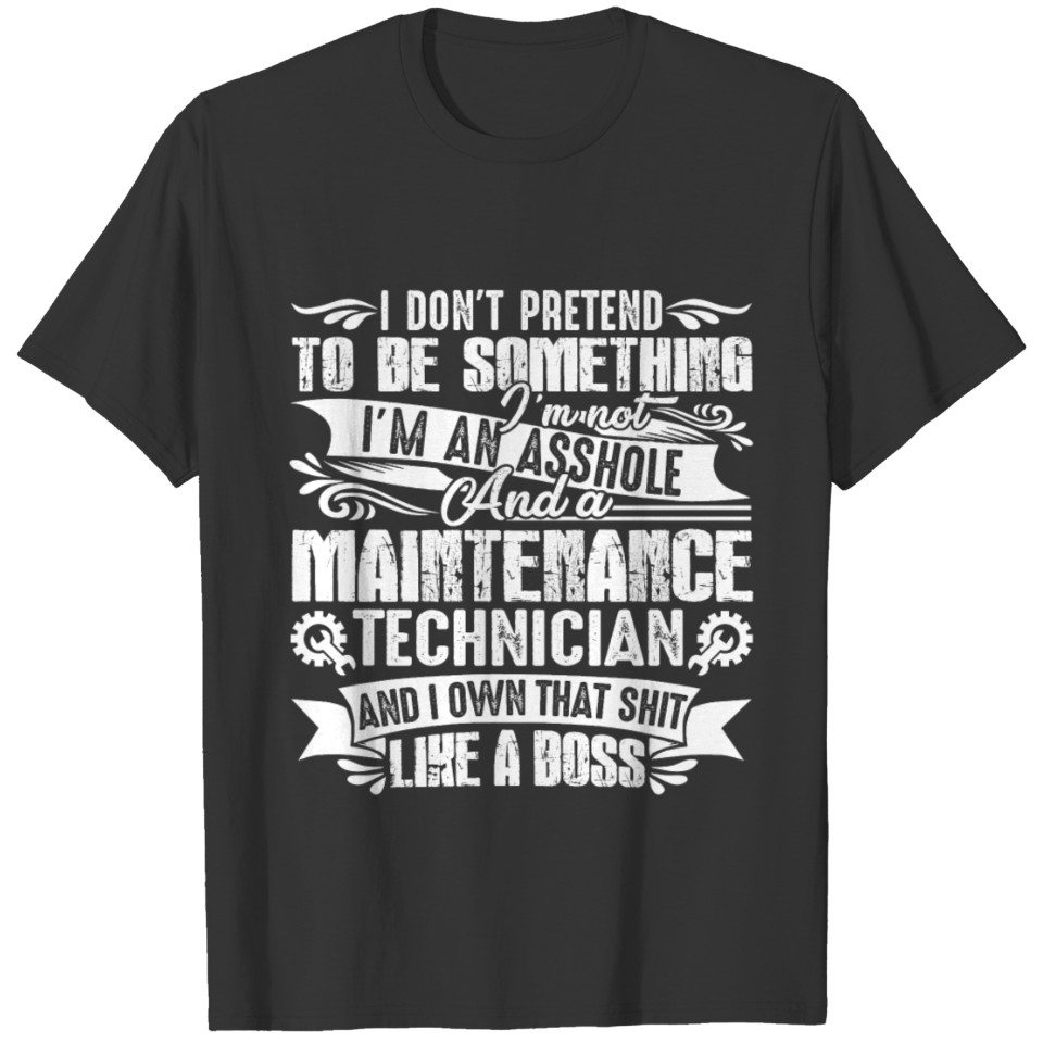 Maintenance Technician Tee Shirt T-shirt