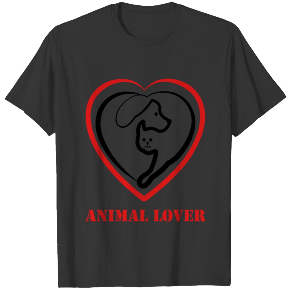 ANIMAL LOVER Cat and Dog, Resque Dog, Resqued T Shirts