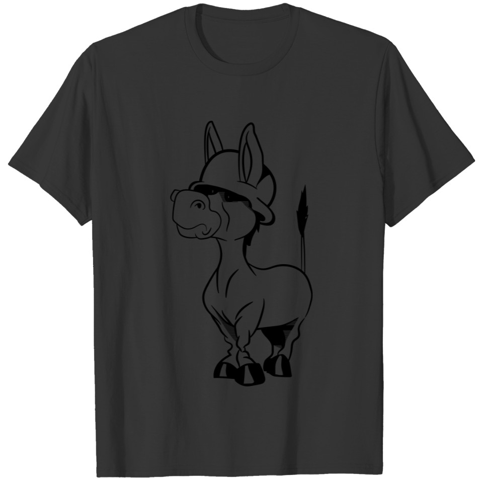 donkey funny animal muli military steel helmet sol T Shirts
