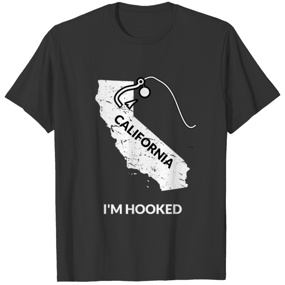 CA California Fishing T Shirt Gift for Fishermen T-shirt