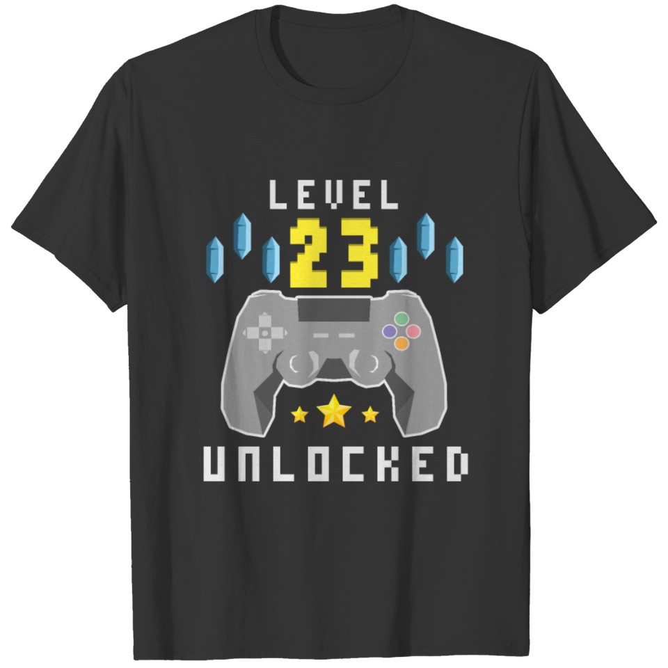 Level 23 Unlocked - 23rd Birthday Gift Design T-shirt