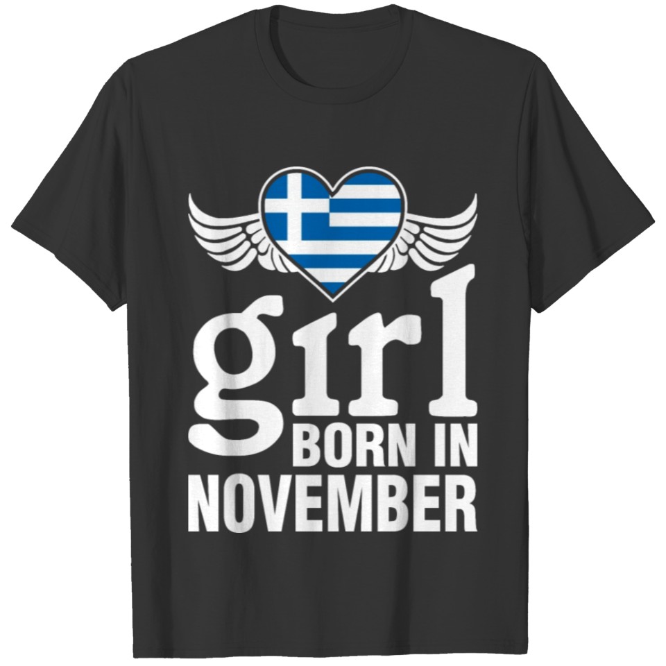 Greek Girl Born In November T-shirt