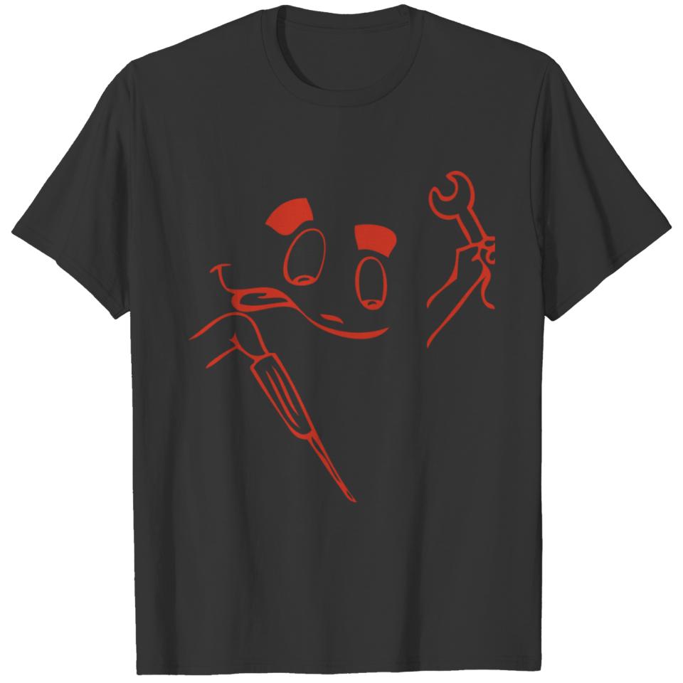 Smile face craftsman red as a gift present T-shirt