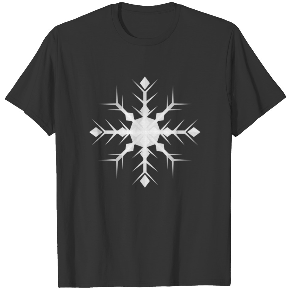 white Christmas Snowflake T Shirt holiday Winter T-shirt