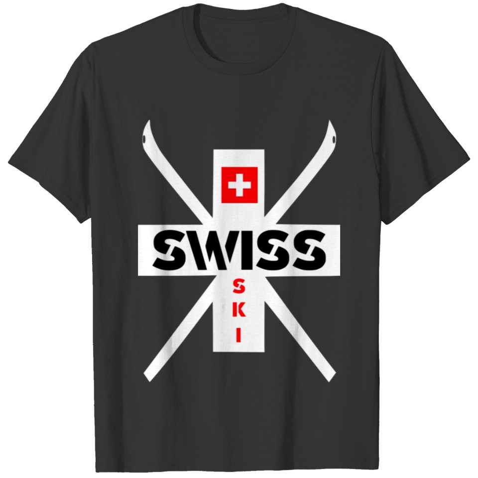 Ski Swiss Ski motive white T-shirt