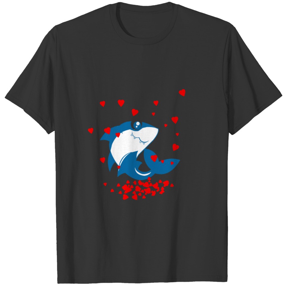 Baby Shark Gift Valentines Day Love Heart Cute T Shirts