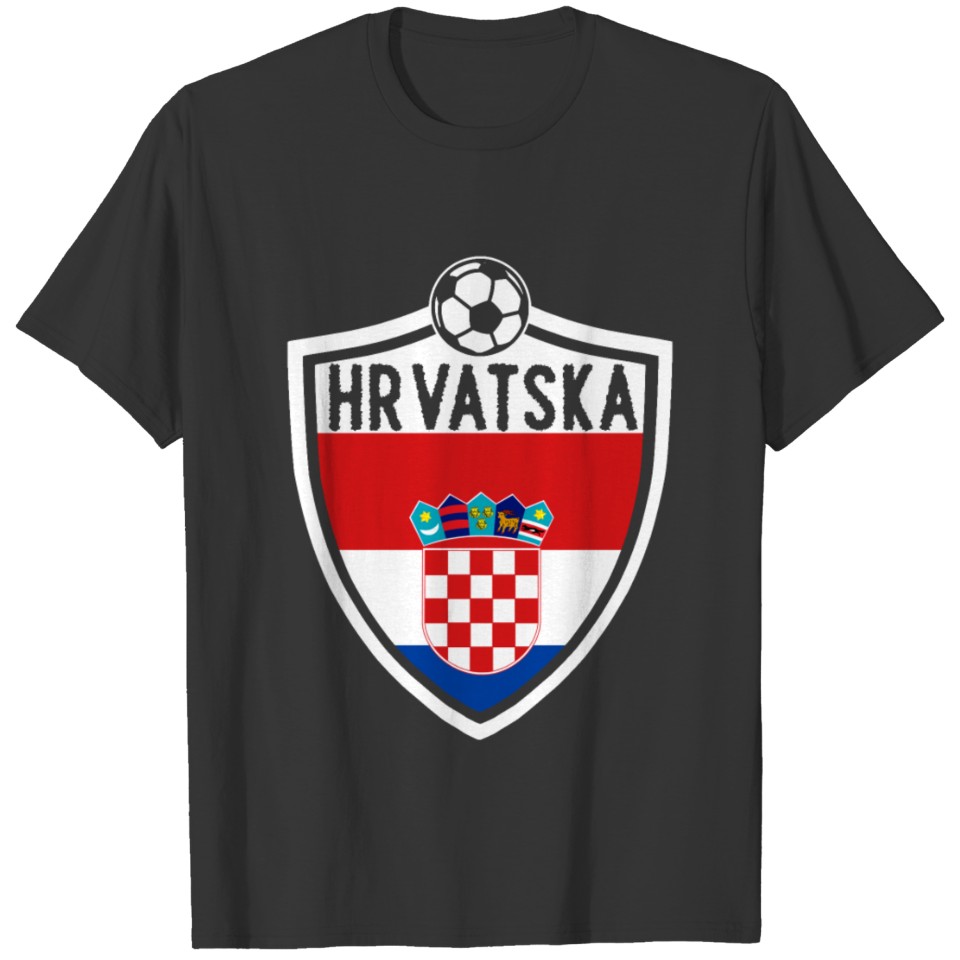 Croatia Football Soccer Flag Cool Stylish Gift T-shirt