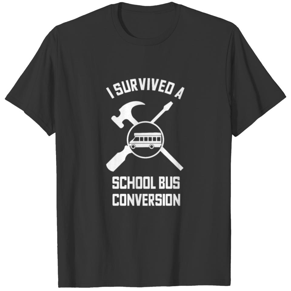 school bus conversion camping bus gift T-shirt