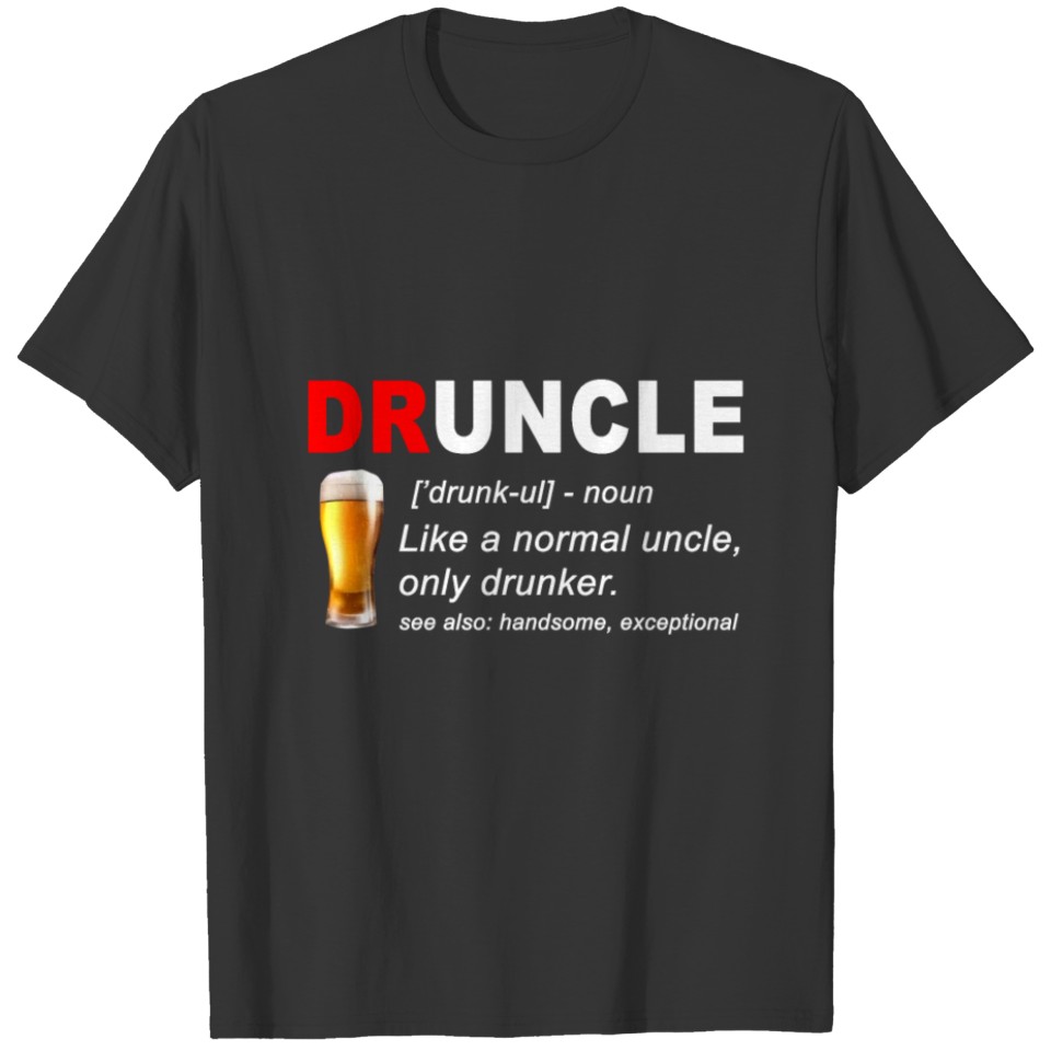 Druncle Beer Funny T Shirts Gift For Women Men