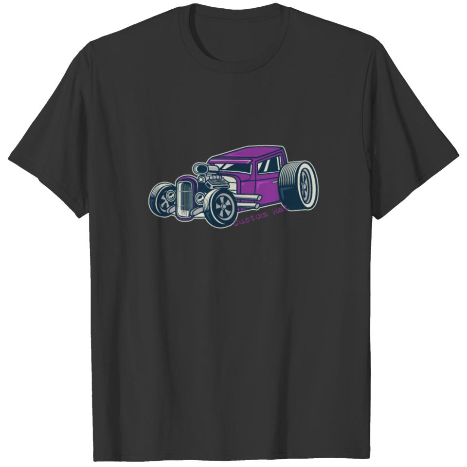 Rat Rod Hot Rod Purple T-shirt